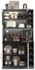 100x47x187cm Küchenbuffetschrank mit LED-Beleuchtung,Kabelloch,verstellbare Ablagen Bild 3