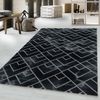 Kurzflor Teppich Nauro rechteckig - 120x170 cm - Silberfarbe Bild 2