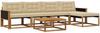 vidaXL Outdoor-Sofagarnitur mit Kissen 6 pcs Natur und Beige 3381369 Bild 2