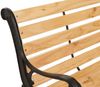Gartenbank HWC-O25, Sitzbank Parkbank Holzbank 2-Sitzer, Gusseisen Holz Kiefer, 132cm ~ natur Bild 4