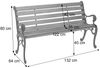 Gartenbank HWC-O25, Sitzbank Parkbank Holzbank 2-Sitzer, Gusseisen Holz Kiefer, 132cm ~ natur Bild 3