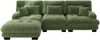 Ecksofa aus Chenille mit modularen Ottomane, 313 x 145 x 81 cm, grün Bild 4