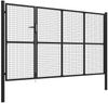 vidaXL Gartentor aus Stahl 350 x 150 cm Anthrazit 144325 Bild 2