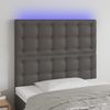 LED Kopfteil, Bettkopfteil, Minimalistisch Grau 100x5x118/128 cm Kunstleder Bild 2