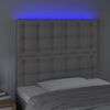 LED Kopfteil, Bettkopfteil, Minimalistisch Grau 100x5x118/128 cm Kunstleder Bild 3