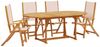 vidaXL 5-tlg. Garten-Essgruppe Massivholz Akazie und Textilene 3279272 Bild 2