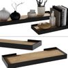 Wandregal Erni Schwarz/Eiche 60 x 3 cm 2er-Set Vicco Bild 5