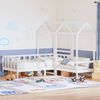 vidaXL Tagesbett und Bank mit Dach Weiß 80x200 cm Kiefernholz 3282219 Bild 2