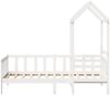 vidaXL Tagesbett und Bank mit Dach Weiß 80x200 cm Kiefernholz 3282219 Bild 5
