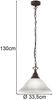 Pendelleuchte COUNTRY Landhaus mit Glasschirm Weiß Rostoptik, Ø 33,5cm Bild 4