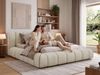Polsterbett NUBEA CLASSIC Bettkasten & Stauraum, Gasdruckfeder-Lift, inkl. Lattenrost, wahlweise 7-Zonen Matratze & 3D-Bezug - 140 x 200 cm - Beige Velvet - VIRE LUX Bild 3