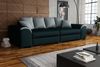 Big Sofa Couchgarnitur WELLS Megasofa Sofa in Schwarz-Grau Bild 1