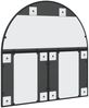 vidaXL Wandspiegel Schwarz 80x80 cm Gewölbt Eisen 3200631 Bild 5