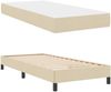 vidaXL Boxspringbett mit Matratze Creme 100 x 200 cm Stoff 3398470 Bild 5