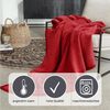 Ibena Porto XXL Tagesdecke warm & waschbar, Baumwollmischung, Rot, 180x220 cm Bild 2