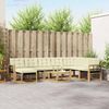 vidaXL Outdoor-Sofagarnitur mit Kissen 9 pcs Weiß und Creme 3389792 Bild 1