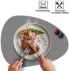 Zaewry Platzset Tischsets Leder und Untersetzer, Tischsets Abwaschbar, (4-St), Rund Doppelseitigen rutschfest Platzdeckchen Bild 2