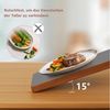 Zaewry Platzset Tischsets Leder und Untersetzer, Tischsets Abwaschbar, (4-St), Rund Doppelseitigen rutschfest Platzdeckchen Bild 3