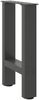 vidaXL Couchtischbeine Anthrazit 2 Stk. 28x(42-43) cm Stahl 4013274 Bild 4