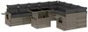 vidaXL 10-tlg. Garten-Sofagarnitur mit Kissen Grau Poly Rattan 3268130 Bild 2