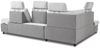 Ecksofa Schlafsofa REMON XL Grau/ Hellgrau Ottomane Links Bild 5