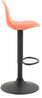 2er Set Barhocker LUNOR - Kunstleder Orange 39x43x82 cm Schwarz | Barstuhl Mit Lehne Tresenhocker Tresenstuhl Kneipenhocker Kneipenstuhl Bild 3