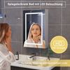 Furnishings Home Badezimmerspiegelschrank Spiegelschrank Doppeltür Hängeschrank mit LED (Einstellung der warmen und kalten Farbtemperatur 3000/4500/6400K) inkl. LED-Beleuchtung, Stecker, Touchschalter, Beschlagfrei Bild 3