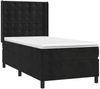 vidaXL Boxspringbett mit Matratze & LED Schwarz 100x200 cm Samt 3139789 Bild 4