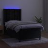 vidaXL Boxspringbett mit Matratze & LED Schwarz 100x200 cm Samt 3139789 Bild 3