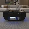 radelldar Couchtisch Wohnzimmertisch mit 2 Schubladen hochglanz,106x50x41cm Bild 2