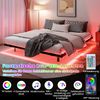 Queen Size Schwebebettgestell mit LED-Leuchten modernes Bettgestell aus Metall 160 x 200 cm Bild 5