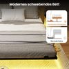 Queen Size Schwebebettgestell mit LED-Leuchten modernes Bettgestell aus Metall 160 x 200 cm Bild 4