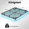 Queen Size Schwebebettgestell mit LED-Leuchten modernes Bettgestell aus Metall 160 x 200 cm Bild 2