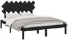 vidaXL Massivholzbett Schwarz 140x190 cm [3104852] Bild 3