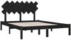 vidaXL Massivholzbett Schwarz 140x190 cm [3104852] Bild 4