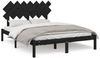 vidaXL Massivholzbett Schwarz 140x190 cm [3104852] Bild 2
