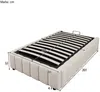 Futonbett mit Lattenrost und Aufbewahrung, 90x200 cm, Einzelbett, Leinen Bild 5