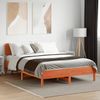 vidaXL Massivholzbett ohne Matratze Wachsbraun 120x190 cm Kiefernholz 3328252 Bild 3