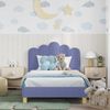 vidaXL Kinderbettgestell mit Kopfteil Jeans blau 80 x 200 cm Stoff 42011053 Bild 3
