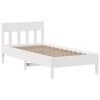vidaXL Massivholzbett ohne Matratze Weiß 90x200 cm Kiefernholz 3323270 Bild 5