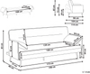 Schlafsofa 3-Sitzer VAYLA Stoff Grau Bild 2