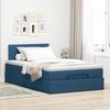 vidaXL Ottomane Bett mit Matratze & LEDs Blau 120x200 cm Stoff 3312304 Bild 4