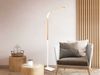 LED Stehleuchte NORRIS Weiß mit Holzelementen, Höhe 140cm Bild 5