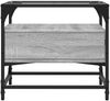 vidaXL Couchtisch mit Glasplatte Grau Sonoma 50x50x45 cm Stahl 846052 Bild 5
