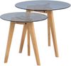 Couchtisch Beistelltisch YOSH 2-Satztisch Eiche massiv Bild 2