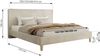 Design Polsterbett LUMARO CLASSIC 160 x 200 cm mit Lattenrost & 12cm hohen Füßen, Doppelbett mit Kopfteil, Konfigurierbar, Multipocket Matratze - Beige Velvet - ELORI LUX Bild 4