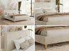 Design Polsterbett LUMARO CLASSIC 160 x 200 cm mit Lattenrost & 12cm hohen Füßen, Doppelbett mit Kopfteil, Konfigurierbar, Multipocket Matratze - Beige Velvet - ELORI LUX Bild 2