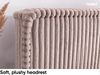 MEBLINI Polsterbett 160x200 mit Lattenrost mit Matratze - MESUT - Hellbraun Cordstoff - Bubble Bett - Cloud Bett - Marshmallow Bed - Kopfteil Bett mit Stauraum Bild 4