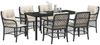 vidaXL Garten Essgruppe mit Kissen 7 pcs Schwarz Poly-Rattan 3380201 Bild 3