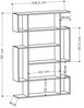 Dmora Bücherregal Agamermis, Büroregal, Mobiler Buchhalter, Bücherbrett, 110x26h161 cm, Eiche und Anthrazit Bild 3